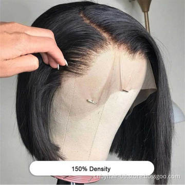 Wholesale Natural Black and 613 Blonde Bob Wigs Human Hair 13x4 Transparent Lace Front Wigs Virgin Hair Lace Wigs